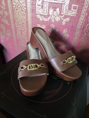 Ralph Lauren Leather Roxanne Slides 7